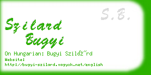 szilard bugyi business card